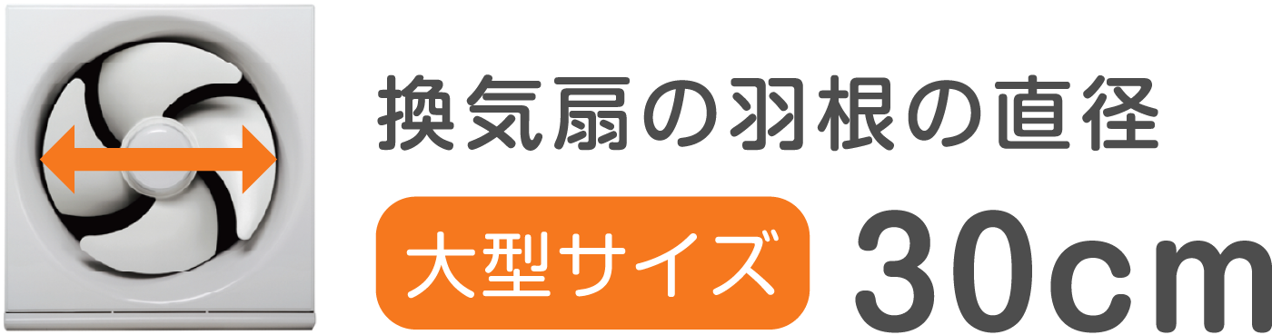 換気扇の羽根の直径 大型サイズ30cm